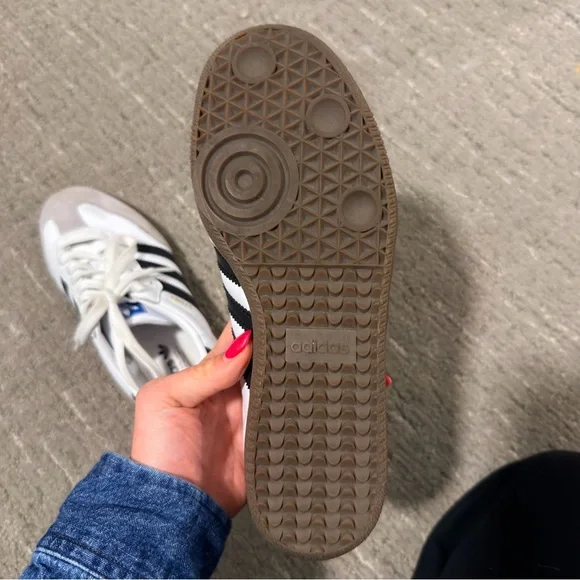 Adidas Original Samba in White, Black, & Clear Granite - Picture 3 of 6